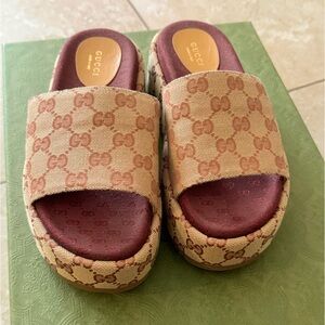 Brand new Gucci platform sandals
